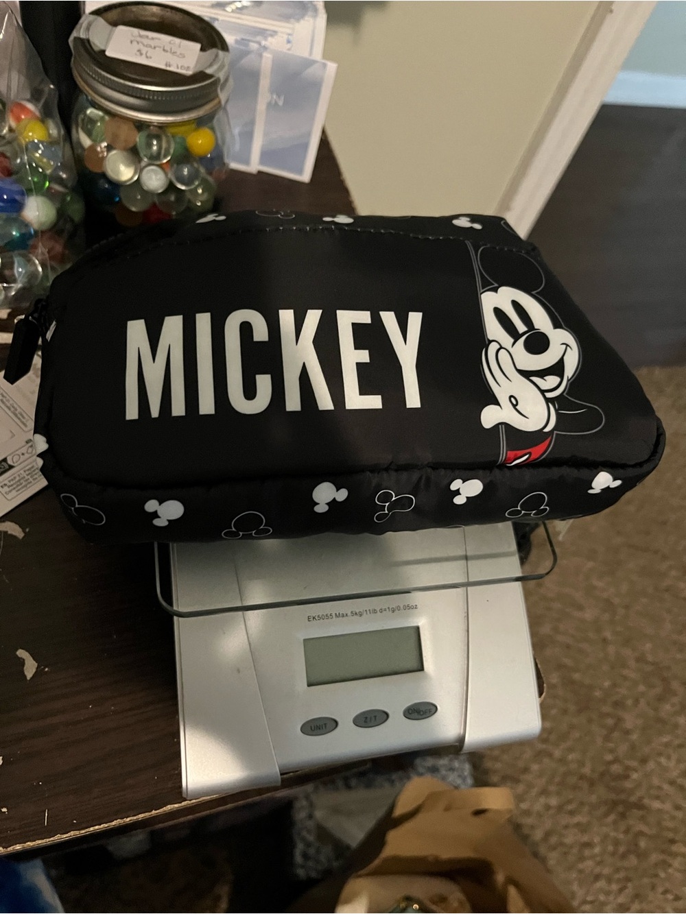 Disney Black and White Mickey Travel Pouch